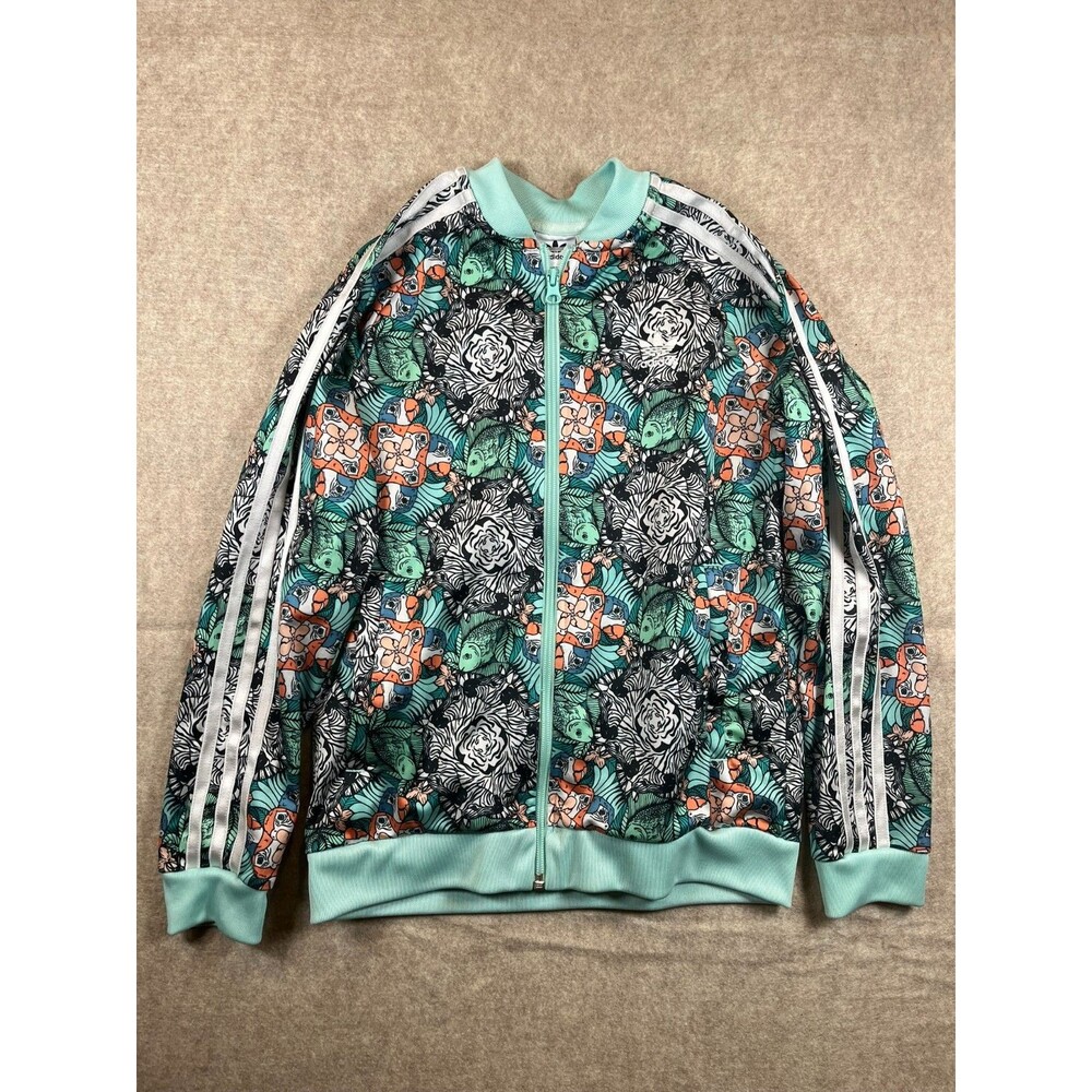 Adidas Originals SST Superstar Track Jacket Youth M Blue Zoo Full Zip Stripes